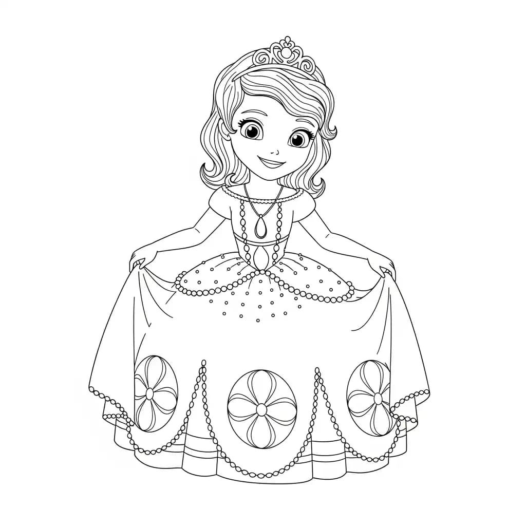 desenho da princesa sofia para colorir