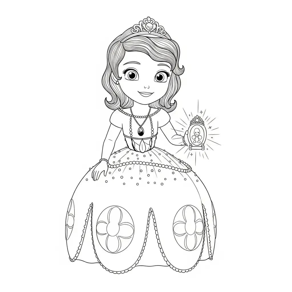 desenho da princesa sofia para colorir