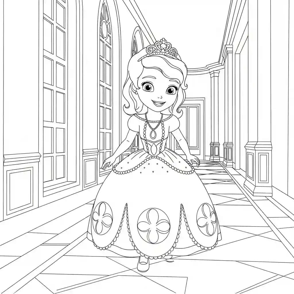 desenho da princesa sofia para colorir