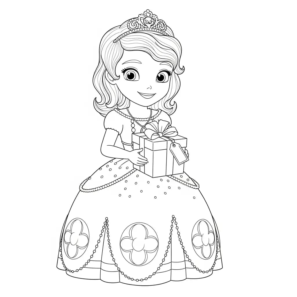 desenho da princesa sofia para colorir