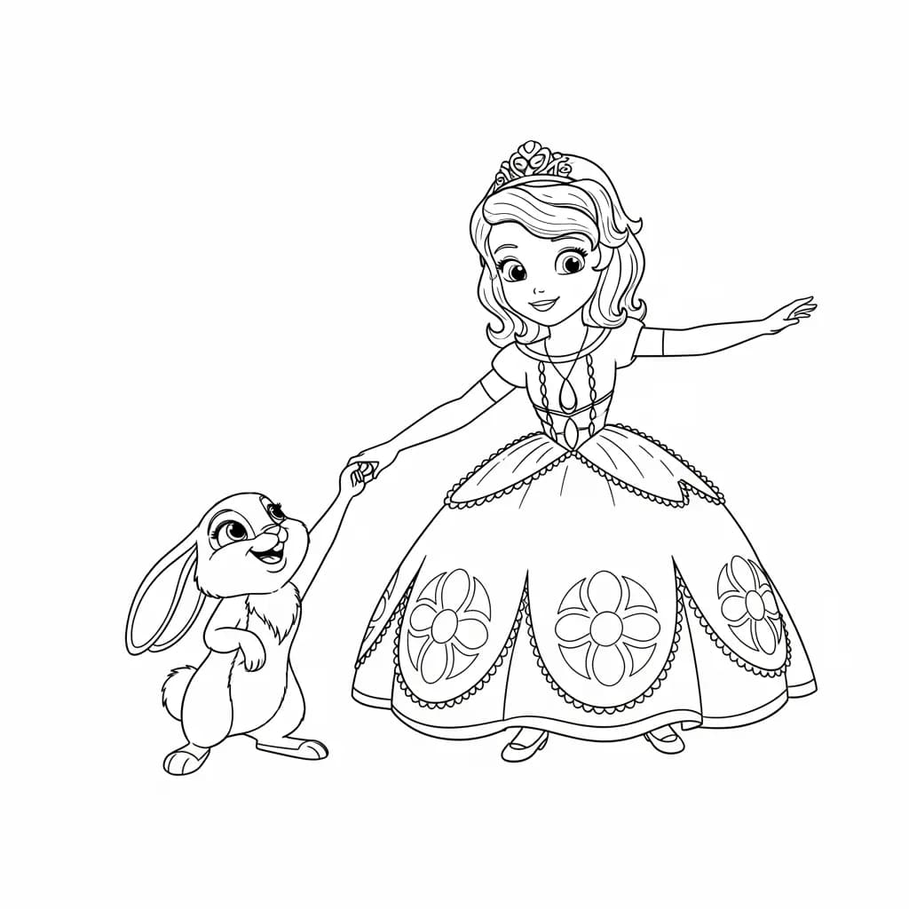 desenho da princesa sofia para colorir