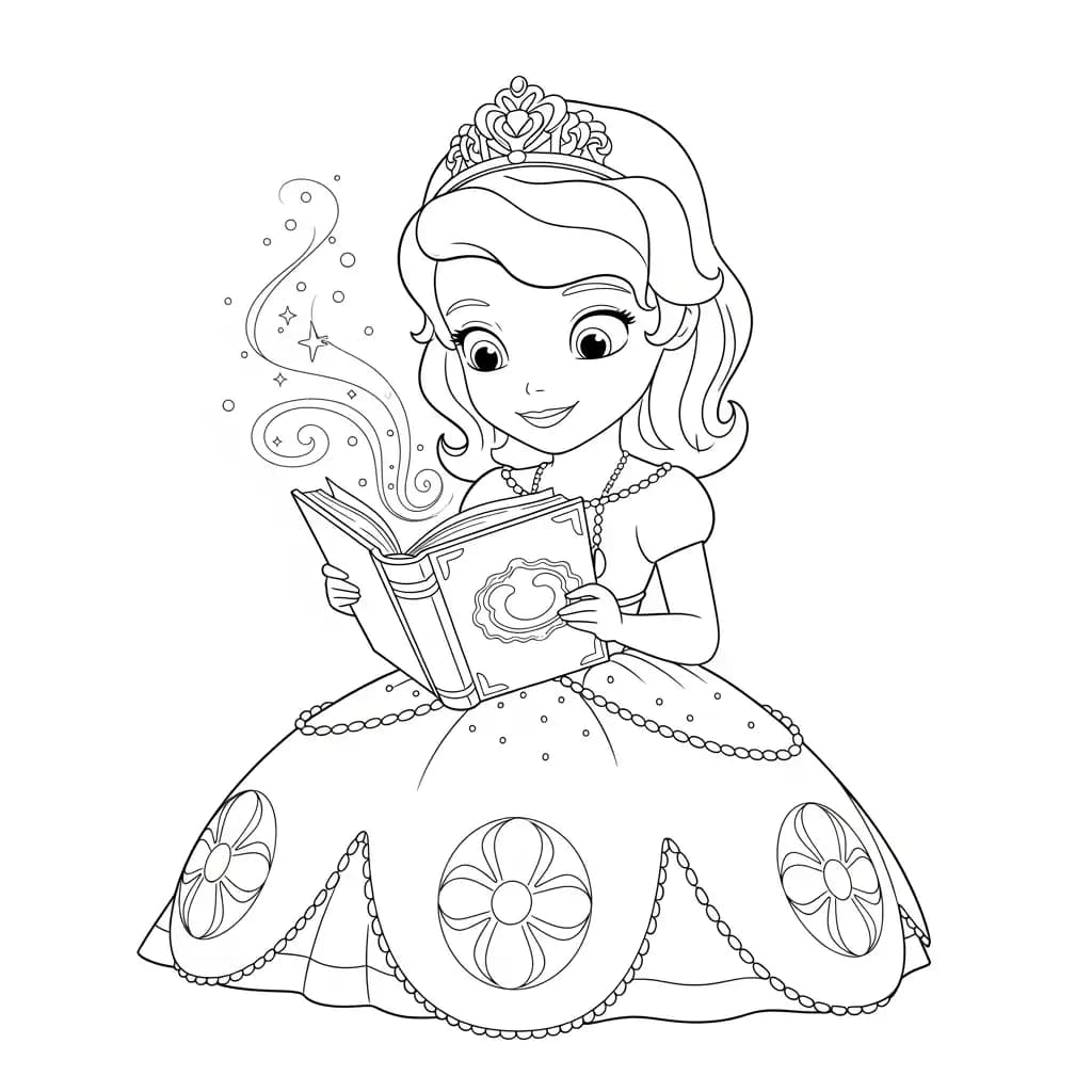 desenho da princesa sofia para colorir