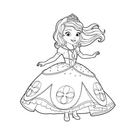 desenho da princesa sofia para colorir