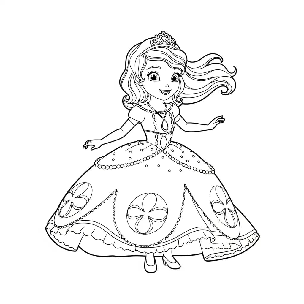 desenho da princesa sofia para colorir