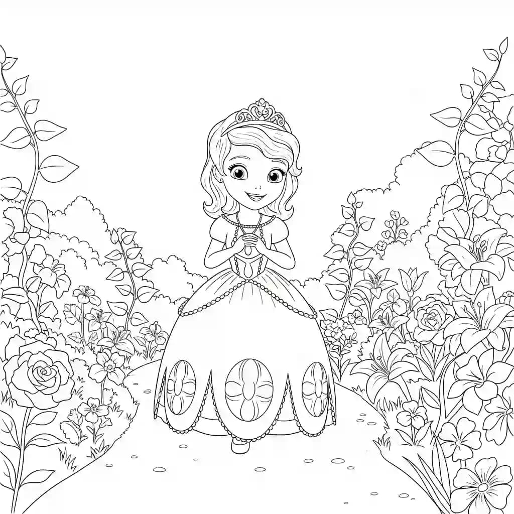 desenho da princesa sofia para colorir