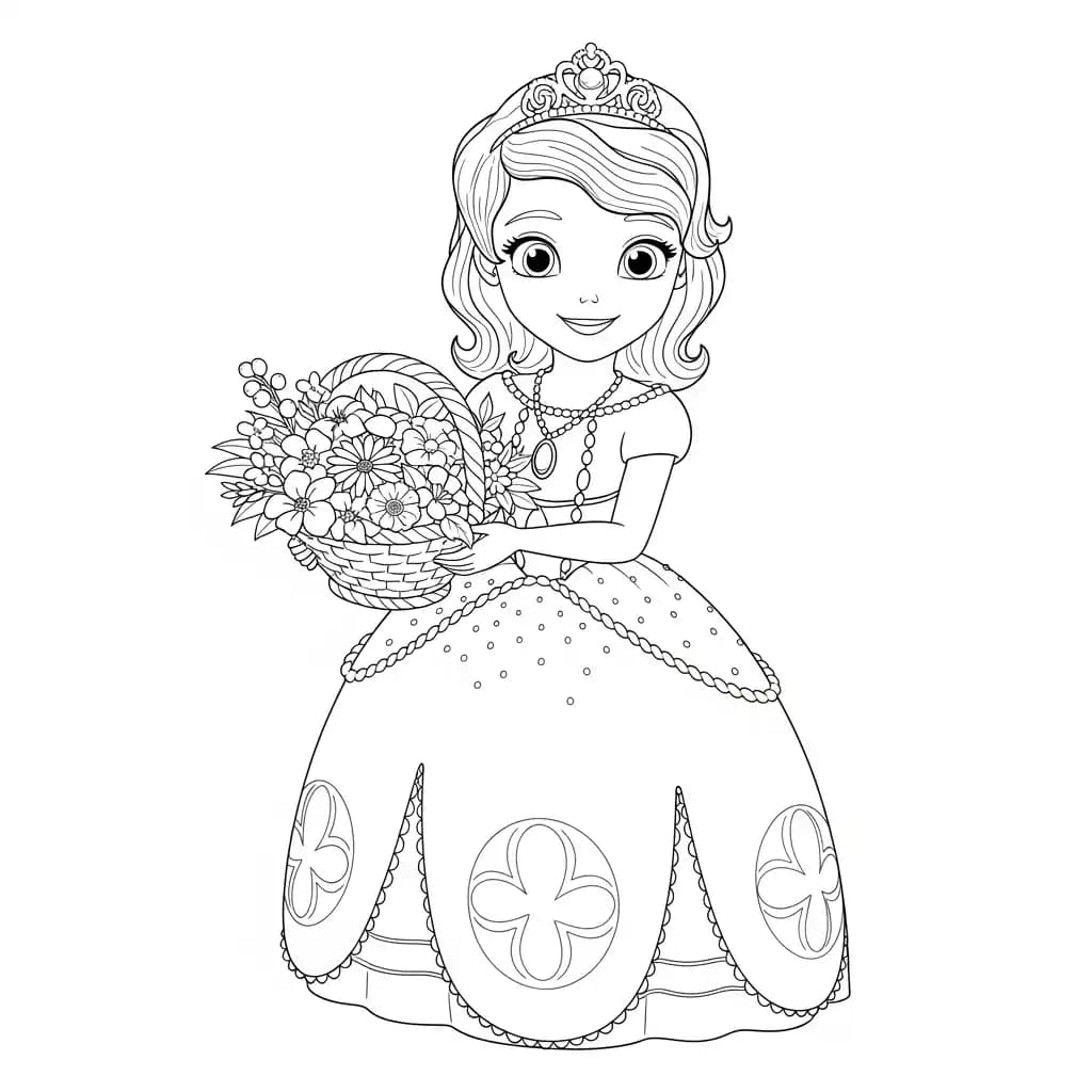 desenho da princesa sofia para colorir