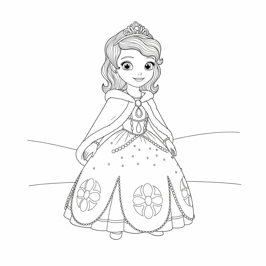 desenho da princesa sofia para colorir