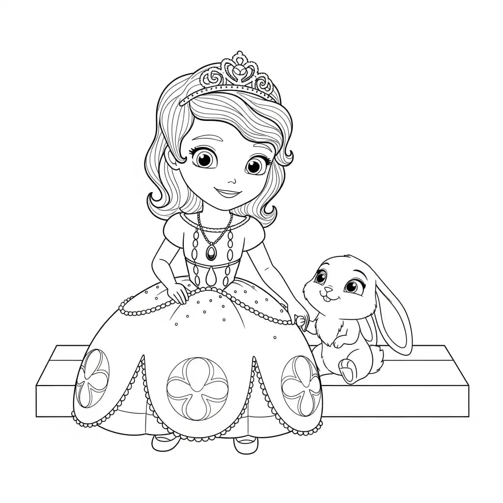 desenho da princesa sofia para colorir
