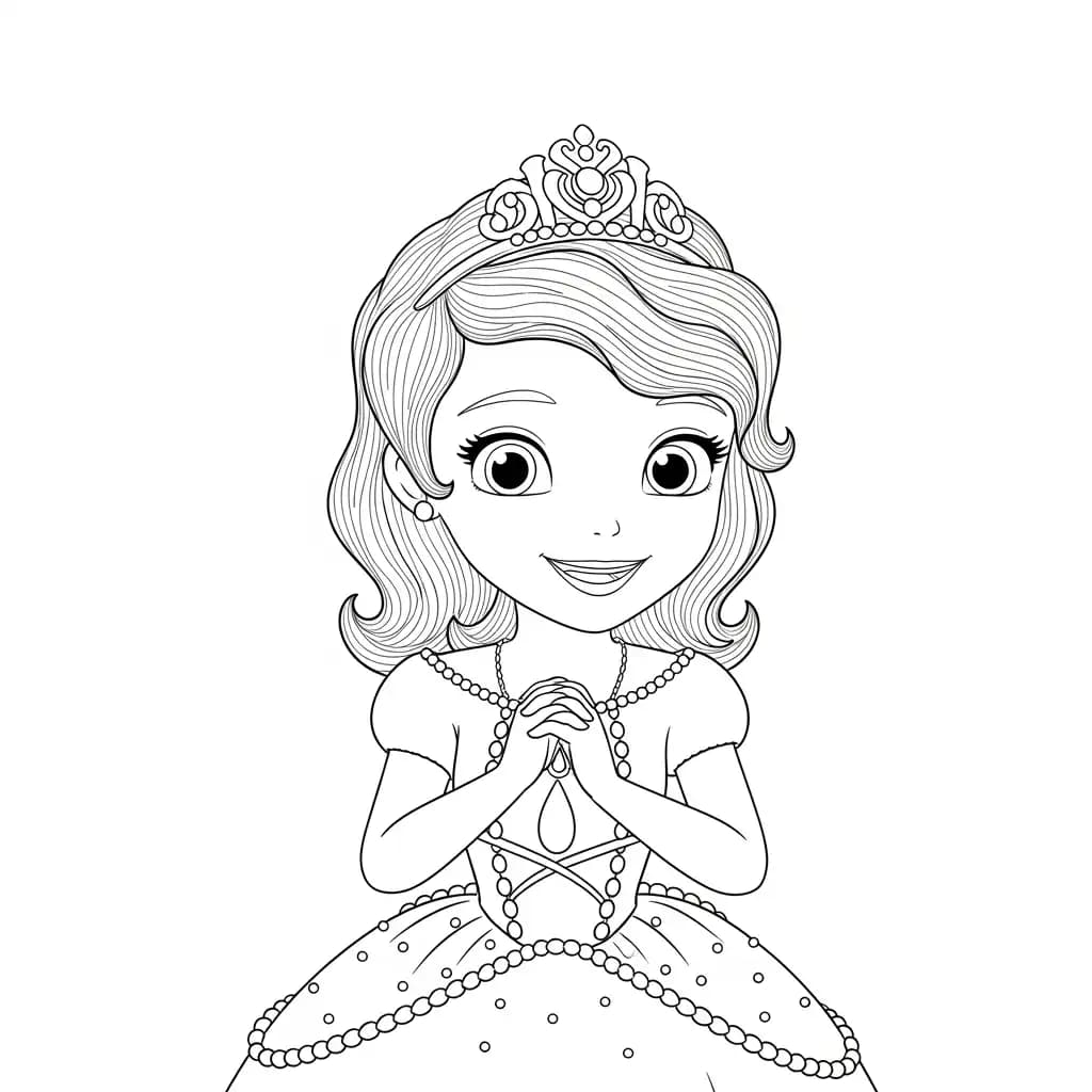 desenho da princesa sofia para colorir