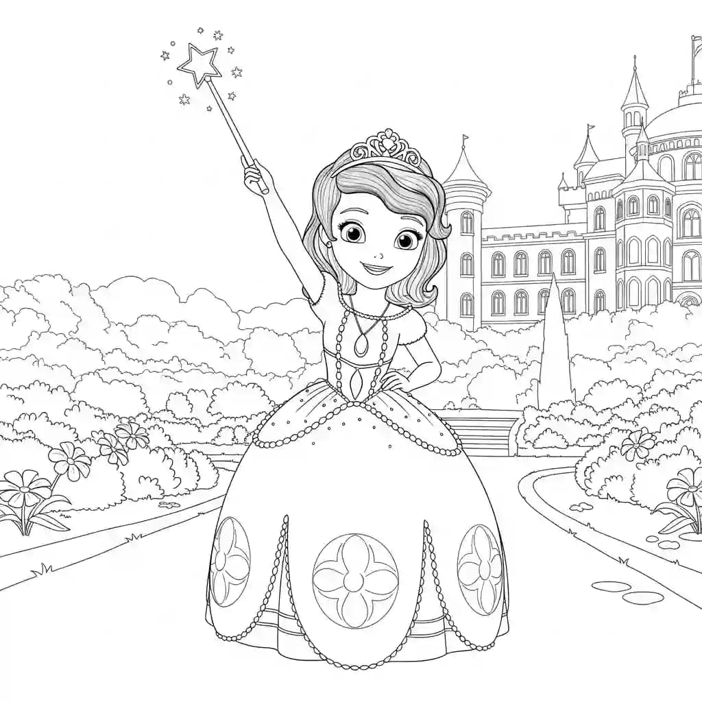 desenho da princesa sofia para colorir