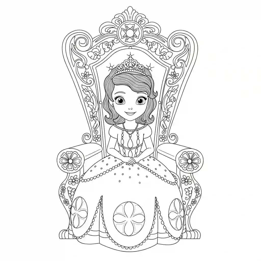 desenho da princesa sofia para colorir