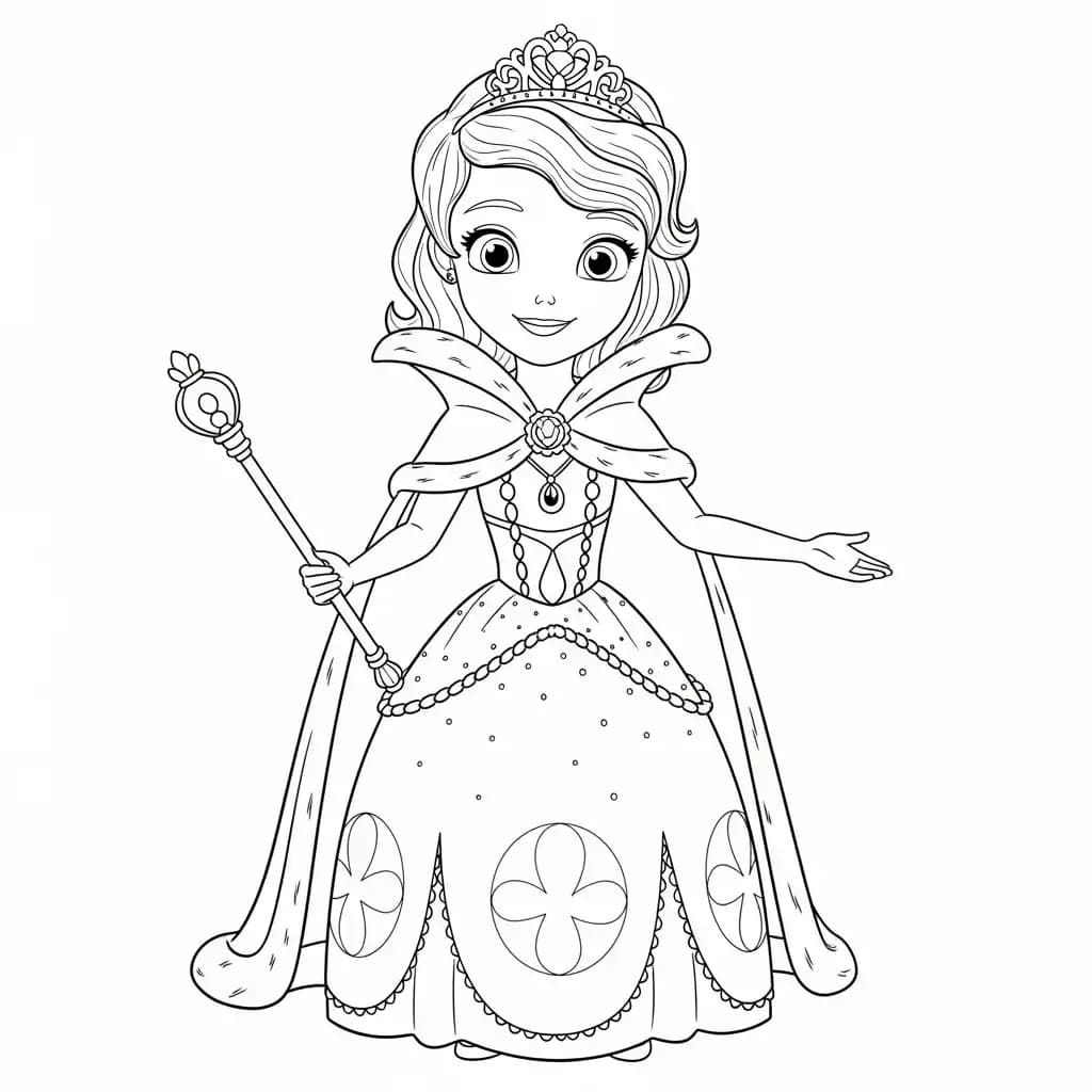 desenho da princesa sofia para colorir