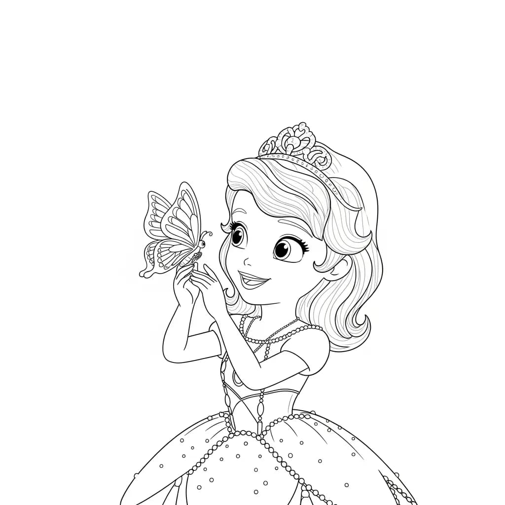 desenho da princesa sofia para colorir