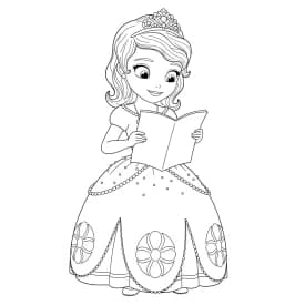 desenho da princesa sofia para colorir