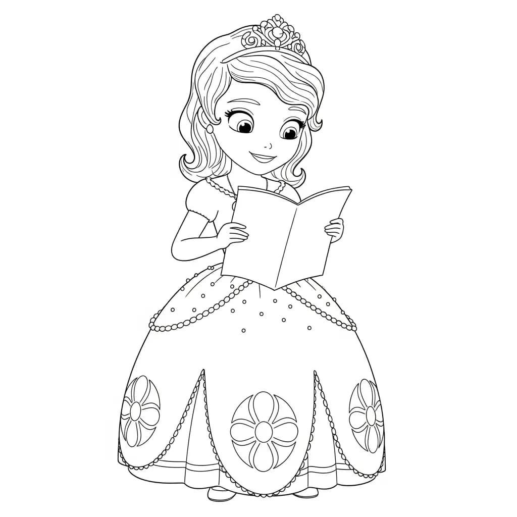desenho da princesa sofia para colorir