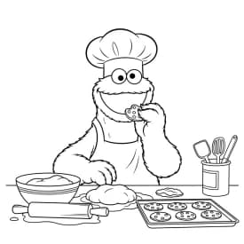 desenho da rua sésamo para colorir