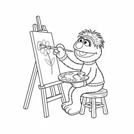 desenho da rua sésamo para colorir