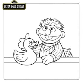 desenho da rua sésamo para colorir