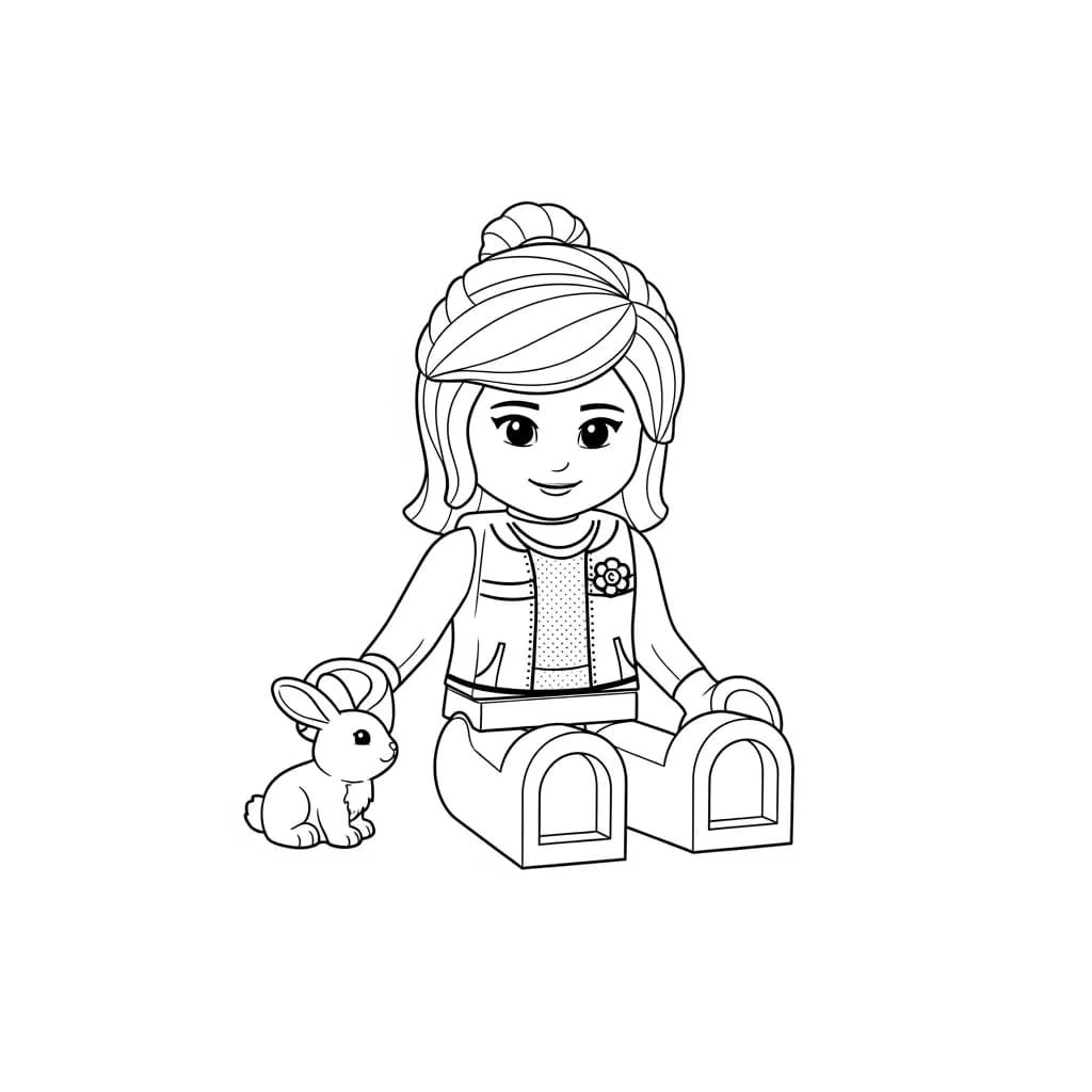 desenho de Amigos Lego para colorir