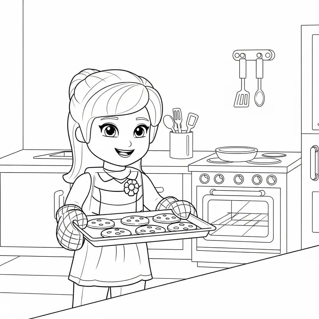 desenho de Amigos Lego para colorir