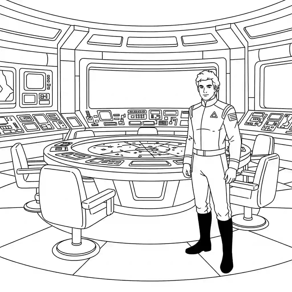 dois tripulantes de Among Us no interior da nave – desenho para colorir