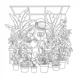 dois tripulantes de Among Us no interior da nave – desenho para colorir