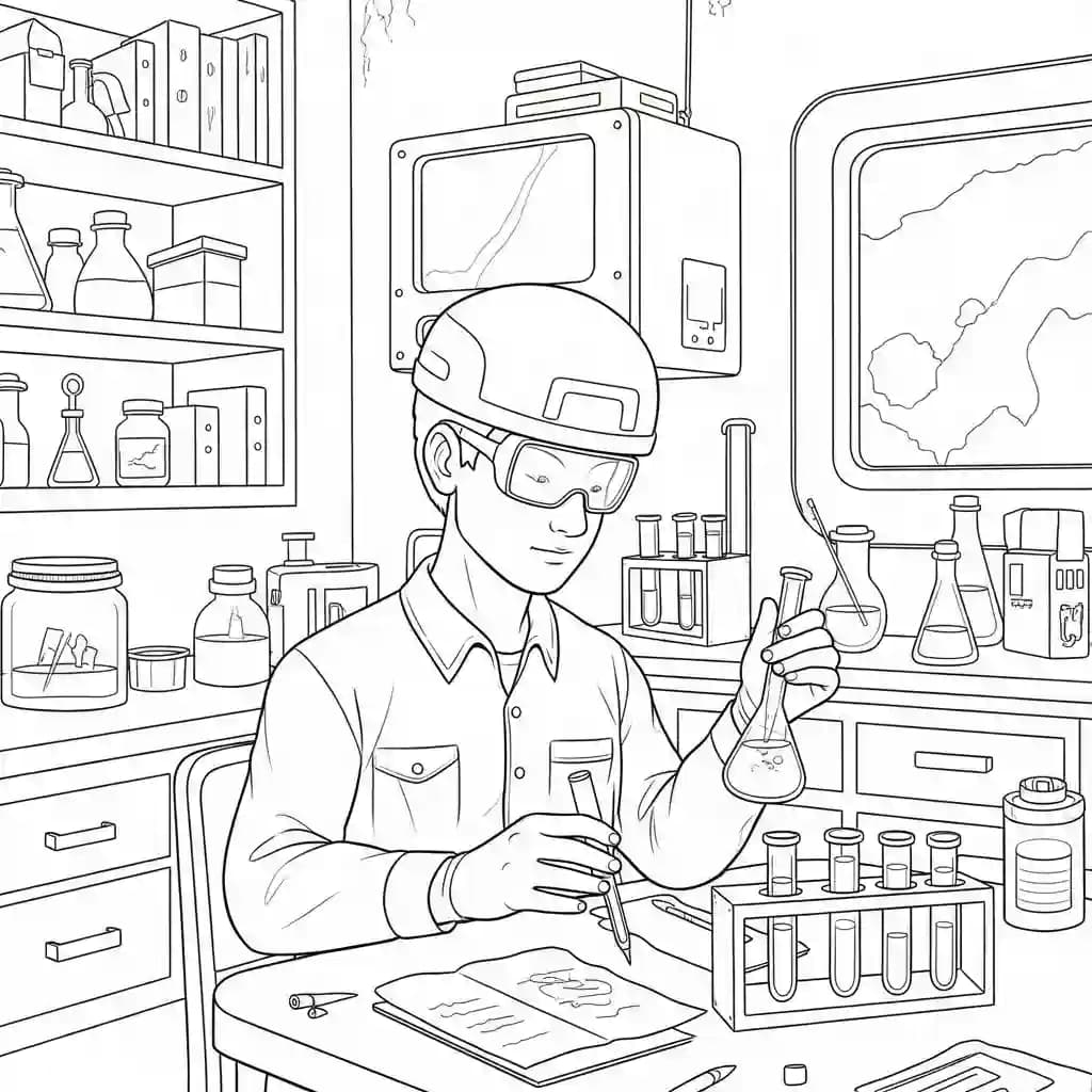 dois tripulantes de Among Us no interior da nave – desenho para colorir