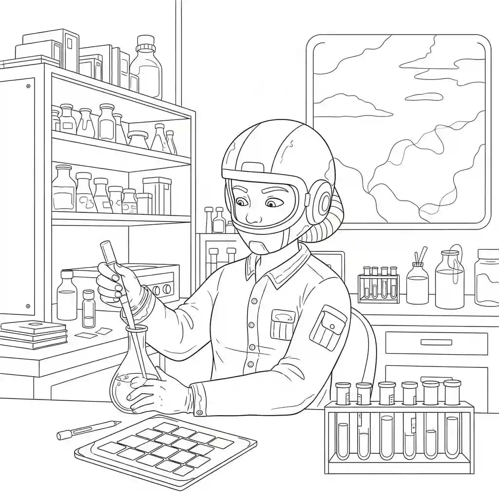 dois tripulantes de Among Us no interior da nave – desenho para colorir