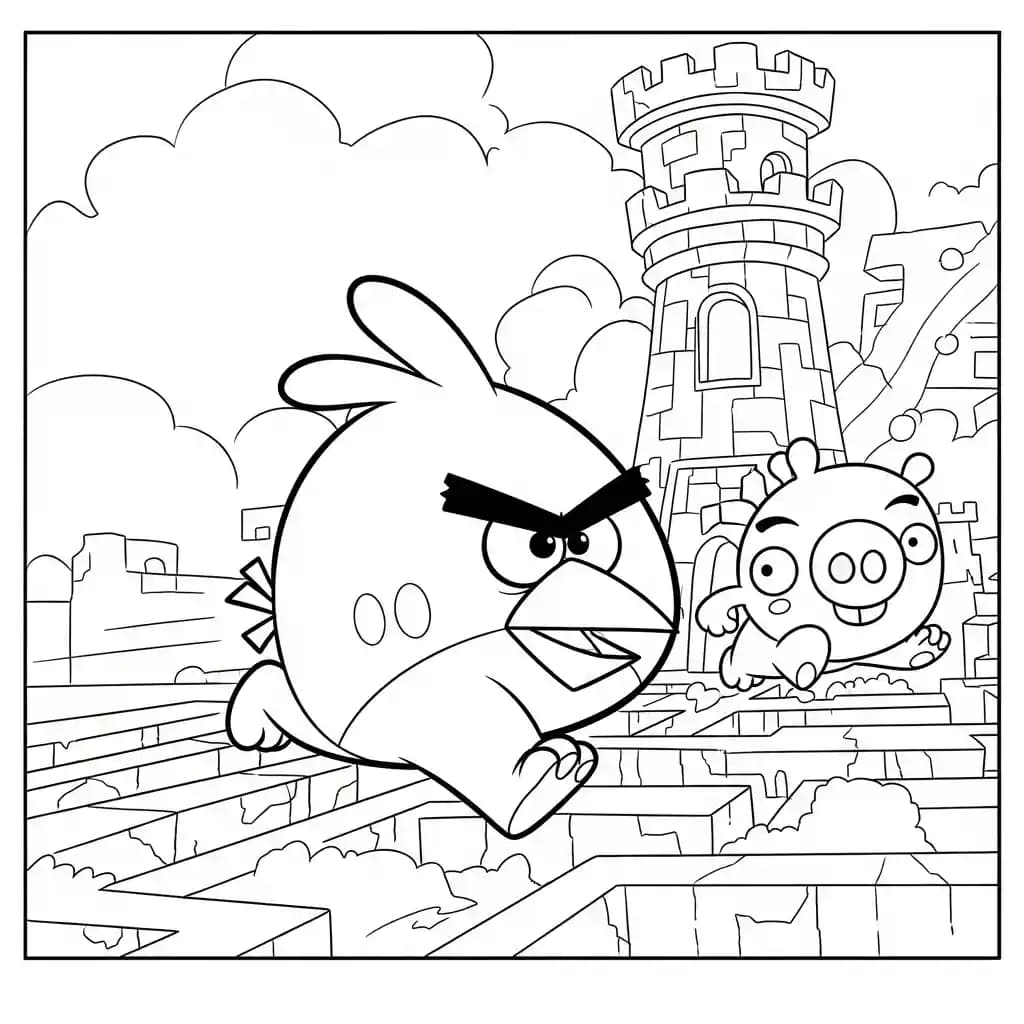 desenho de Angry Birds