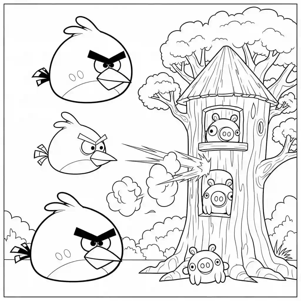 desenho de Angry Birds