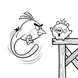 desenho de Angry Birds