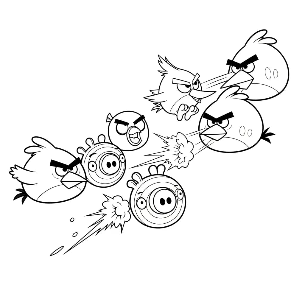 desenho de Angry Birds