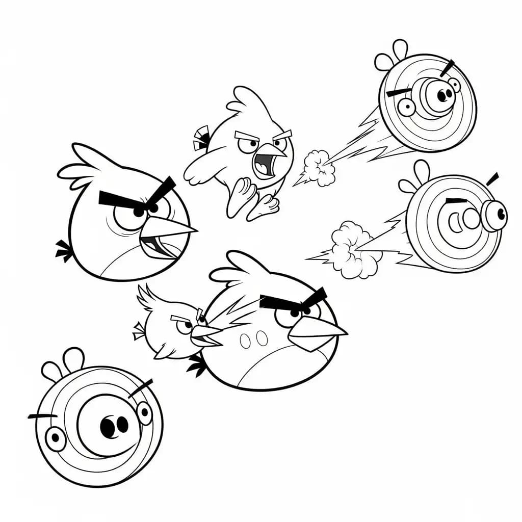 desenho de Angry Birds