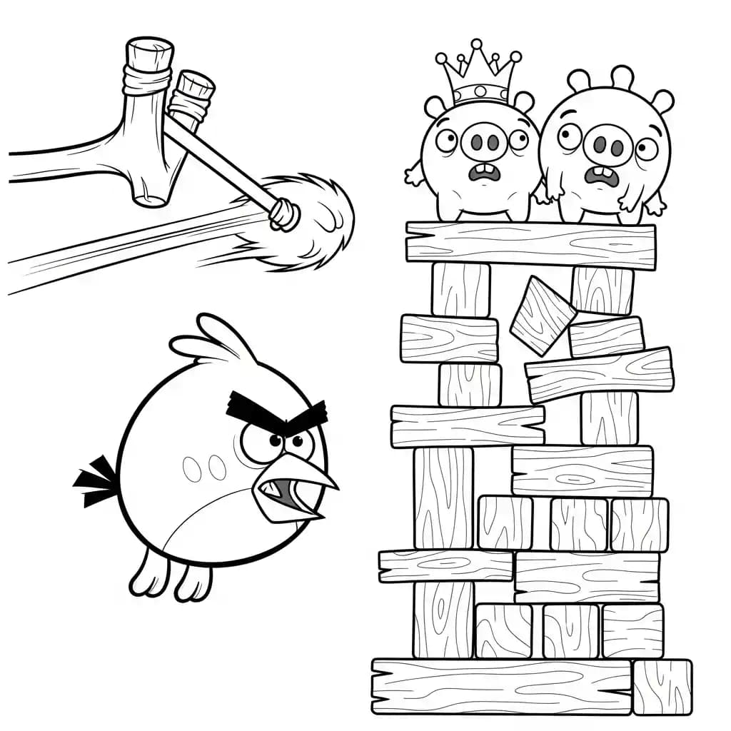 desenho de Angry Birds