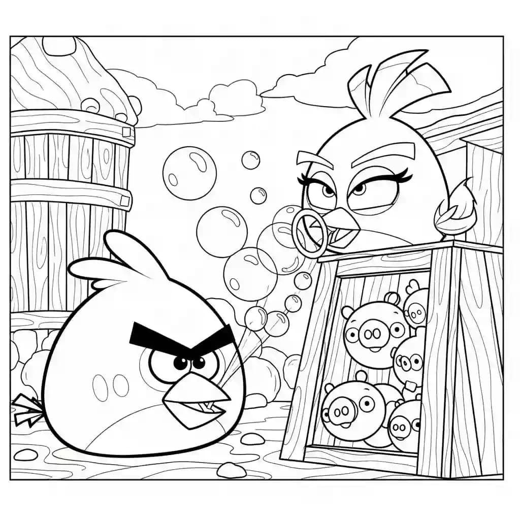 desenho de Angry Birds