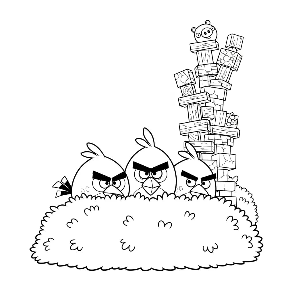 desenho de Angry Birds