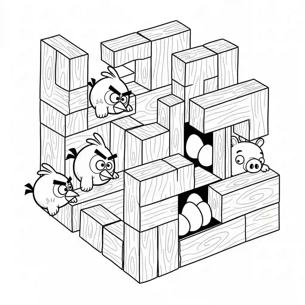 desenho de Angry Birds