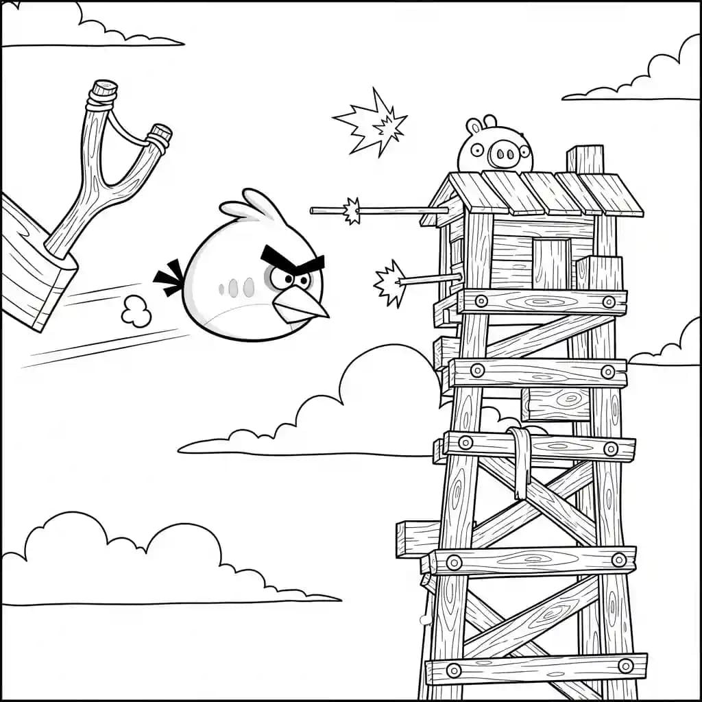 desenho de Angry Birds