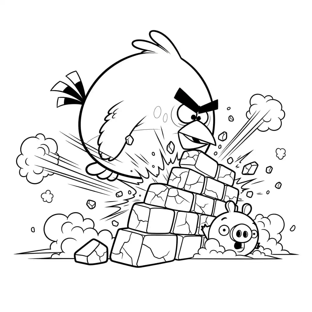 desenho de Angry Birds