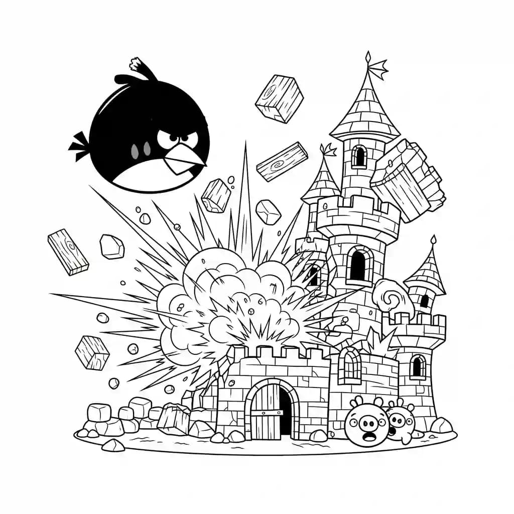 desenho de Angry Birds