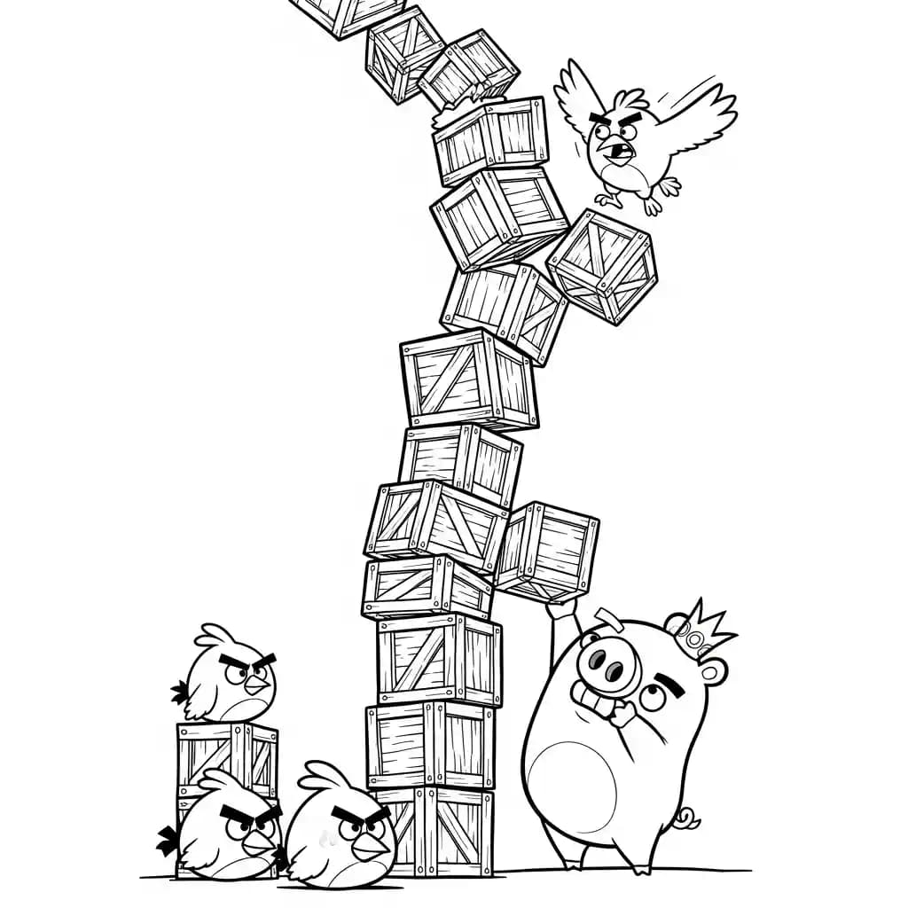 desenho de Angry Birds