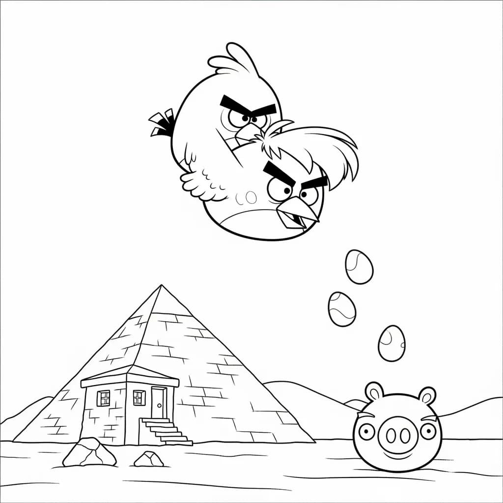 desenho de Angry Birds