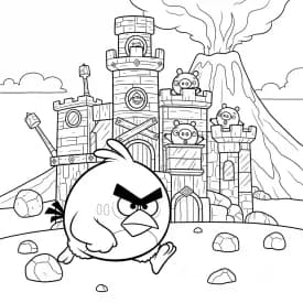Desenho de Angry Birds para Colorir e Imprimir desenho de Angry Birds