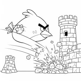 Desenho de Angry Birds para Colorir e Imprimir desenho de Angry Birds