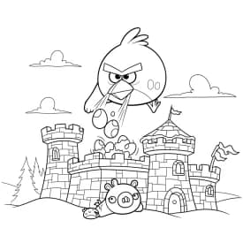 Desenho de Angry Birds para Colorir e Imprimir desenho de Angry Birds