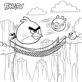 Desenho de Angry Birds para Colorir e Imprimir desenho de Angry Birds