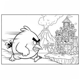 Desenho de Angry Birds para Colorir e Imprimir desenho de Angry Birds