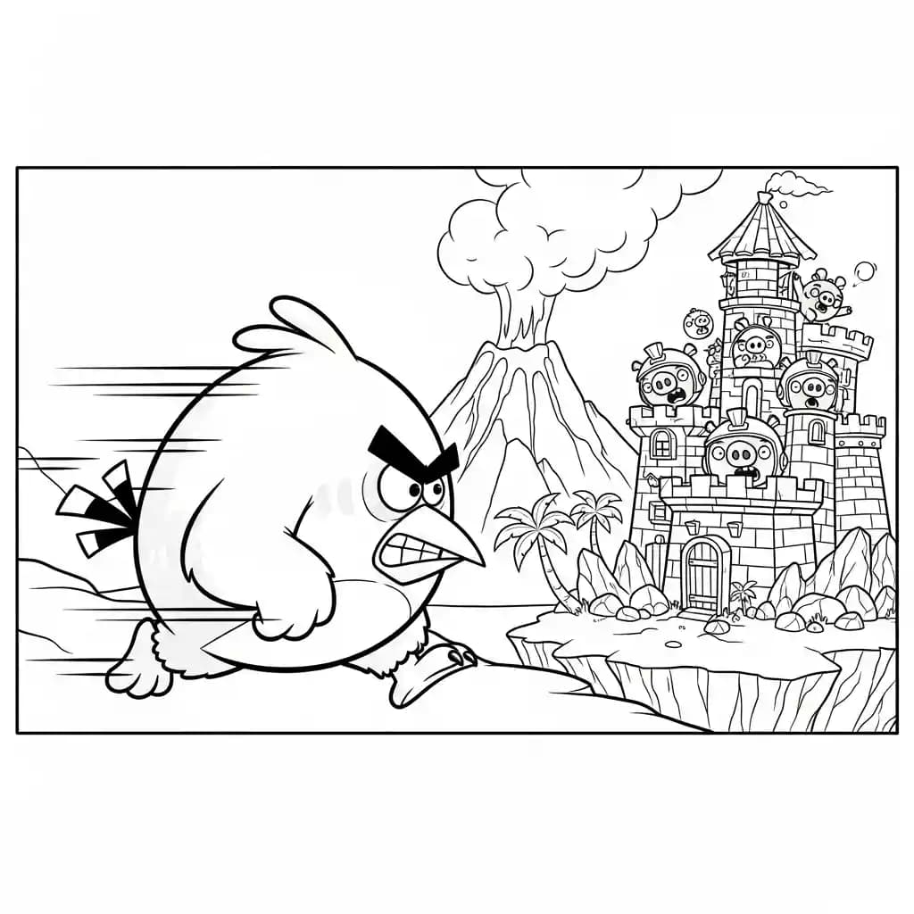 desenho de Angry Birds