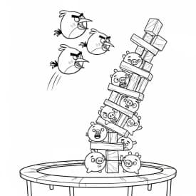 desenho de Angry Birds
