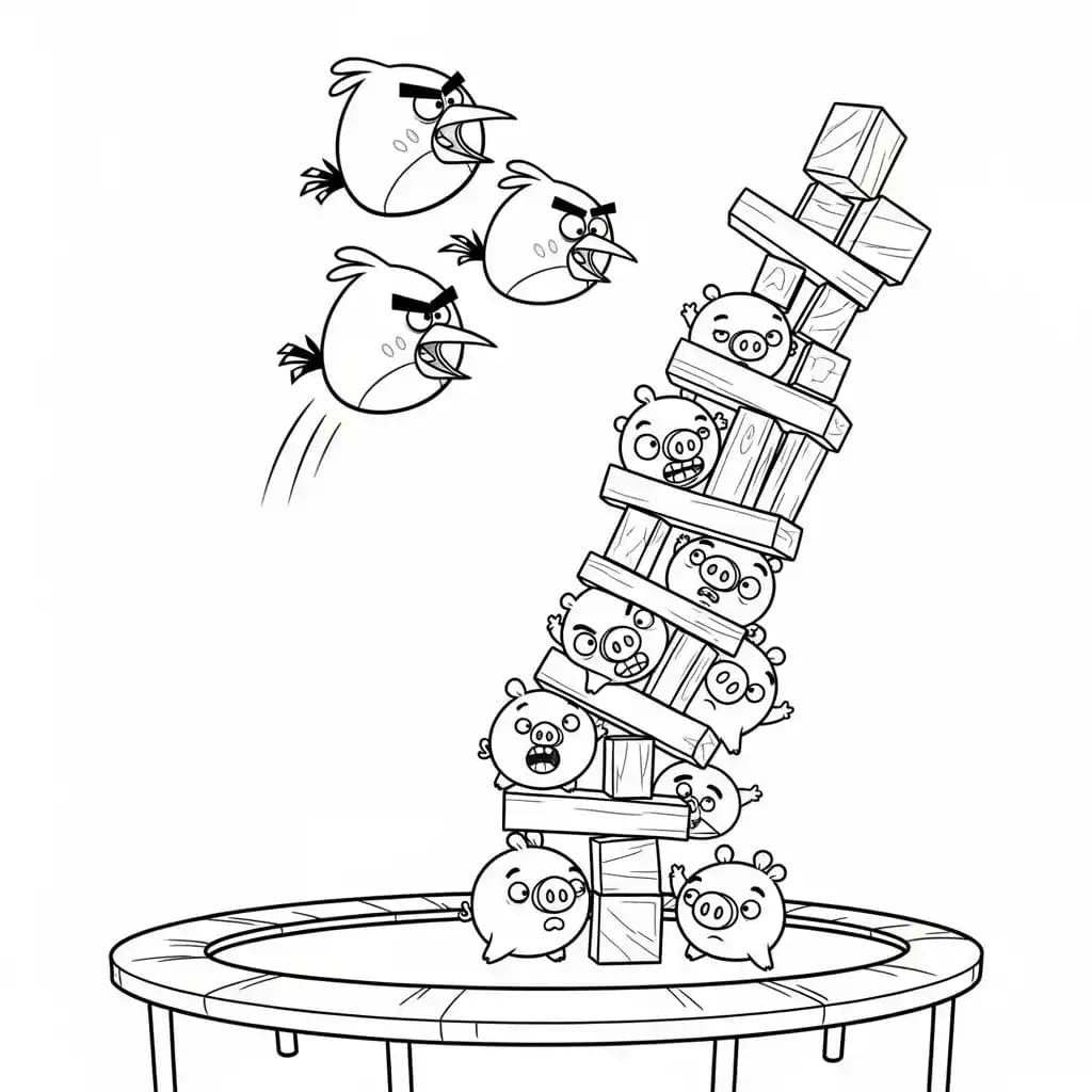 desenho de Angry Birds
